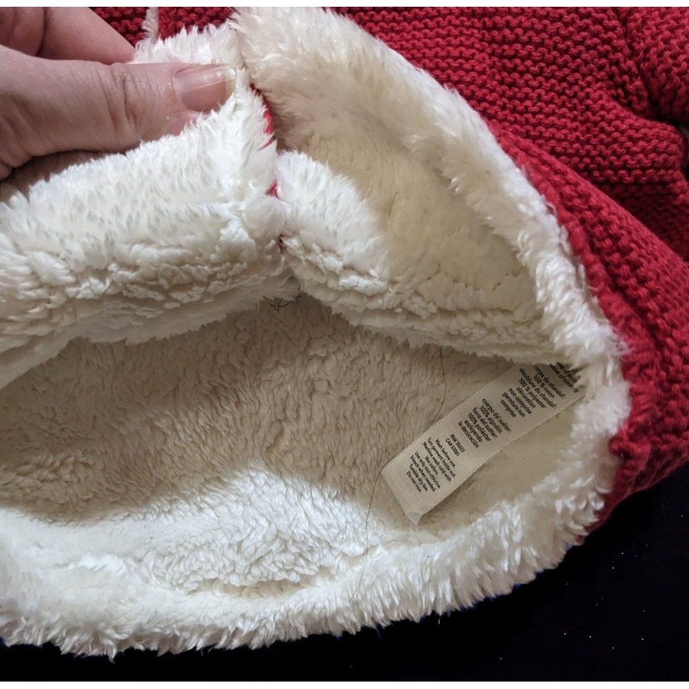 Carter's Sherpa Lined Red Sweater - Picture 3 of 4